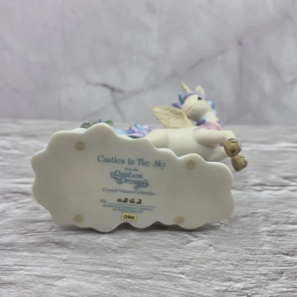 Hamilton Collection Rainbow Dreams Castles In The Sky Unicorn Pegasus 2001